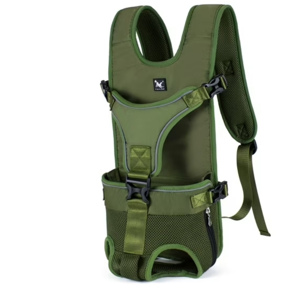 Green TAILUP Pet Carrier Backpack for small Dogs  travel bag
